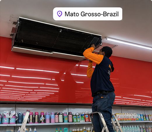 Manutenção de equipamento de climatização